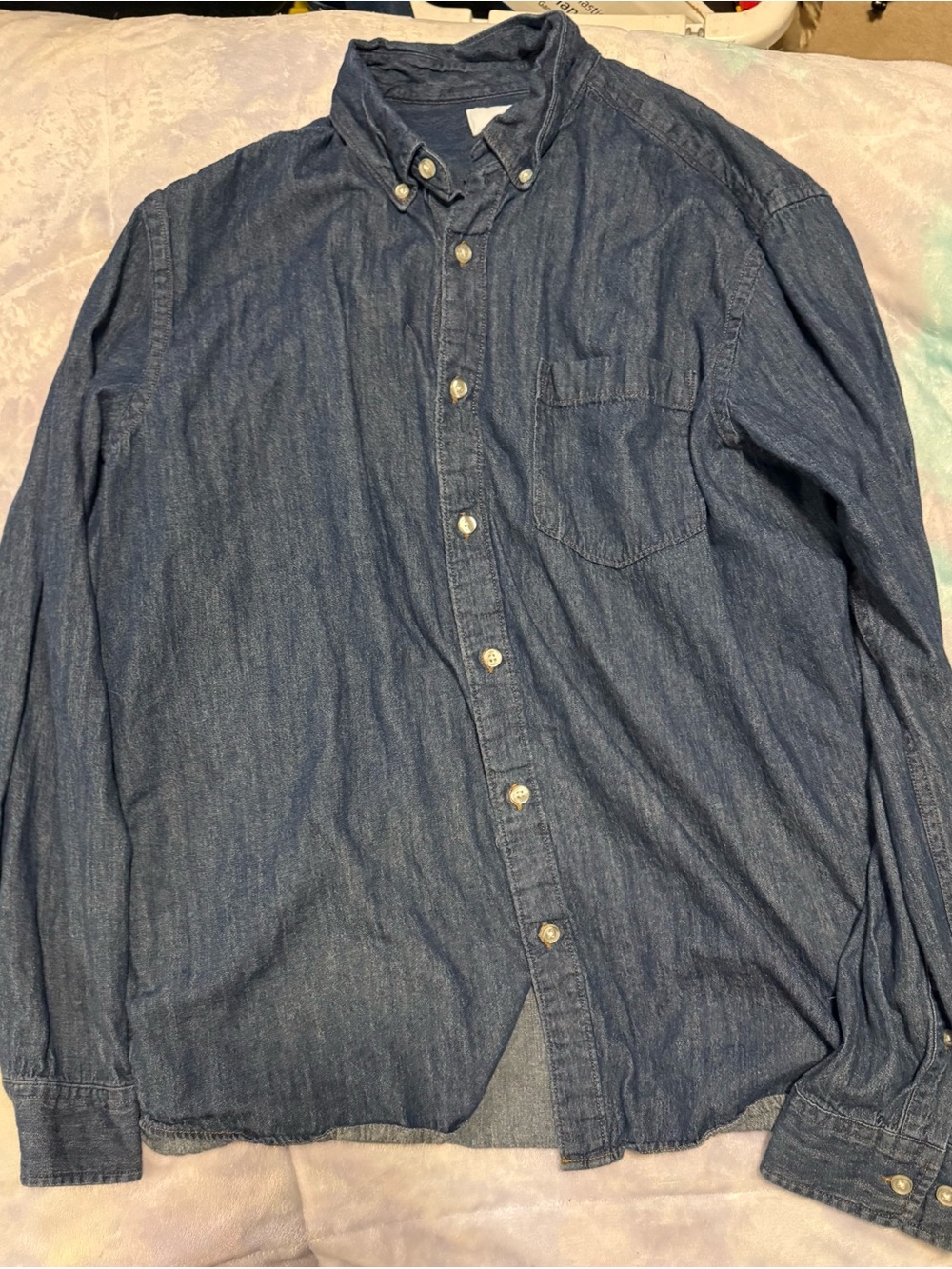 Sonoma Men's Indigo Denim Button-Down Shirt